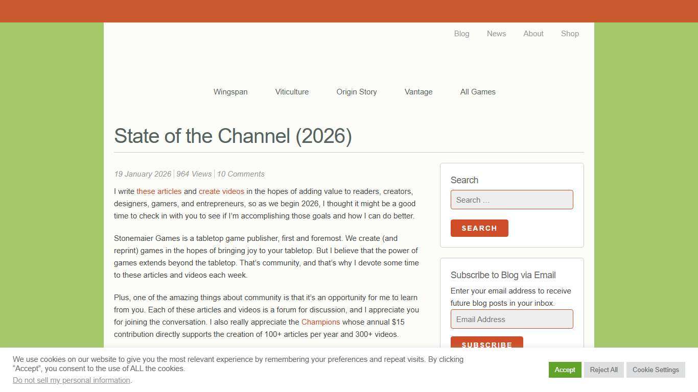 State of the Channel (2026) – Stonemaier Games